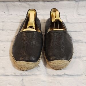 Maypole Leather Espadrilles Black Flats 38